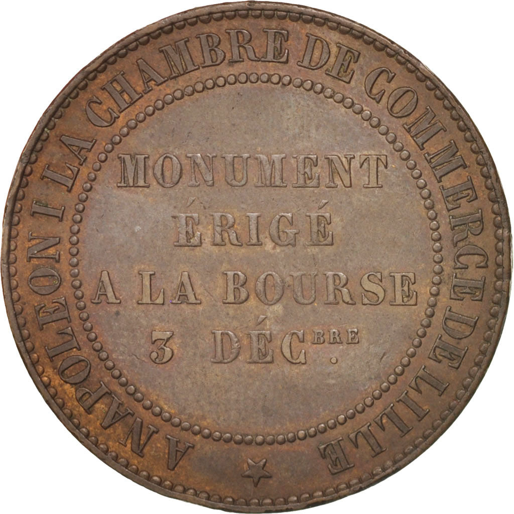 France, Jeton, Chamber of Commerce, Ville de Lille, Érection de la Statue de