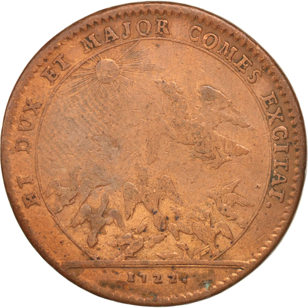 France, Jeton, Ville de Dijon, Etienne Baudinet, 1722, TB+, Cuivre