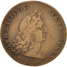 France, Token, Royal, États de Lille, Louis XIV, 1677, VF(30-35), Copper