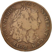 France, Token, Royal, États de Lille, Louis XIV, 1667, EF(40-45), Copper