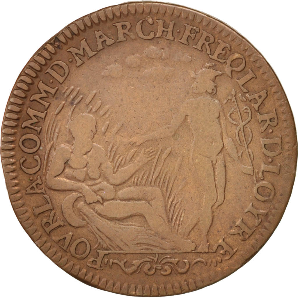 France, Jeton, Louis XIV, Loire, Louis XIV, TB+, Cuivre