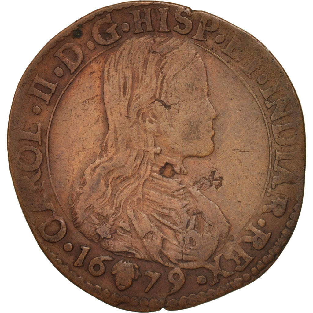 Netherlands, Token, Spanish Netherlands, Charles II, Bruxelles, Bureau des