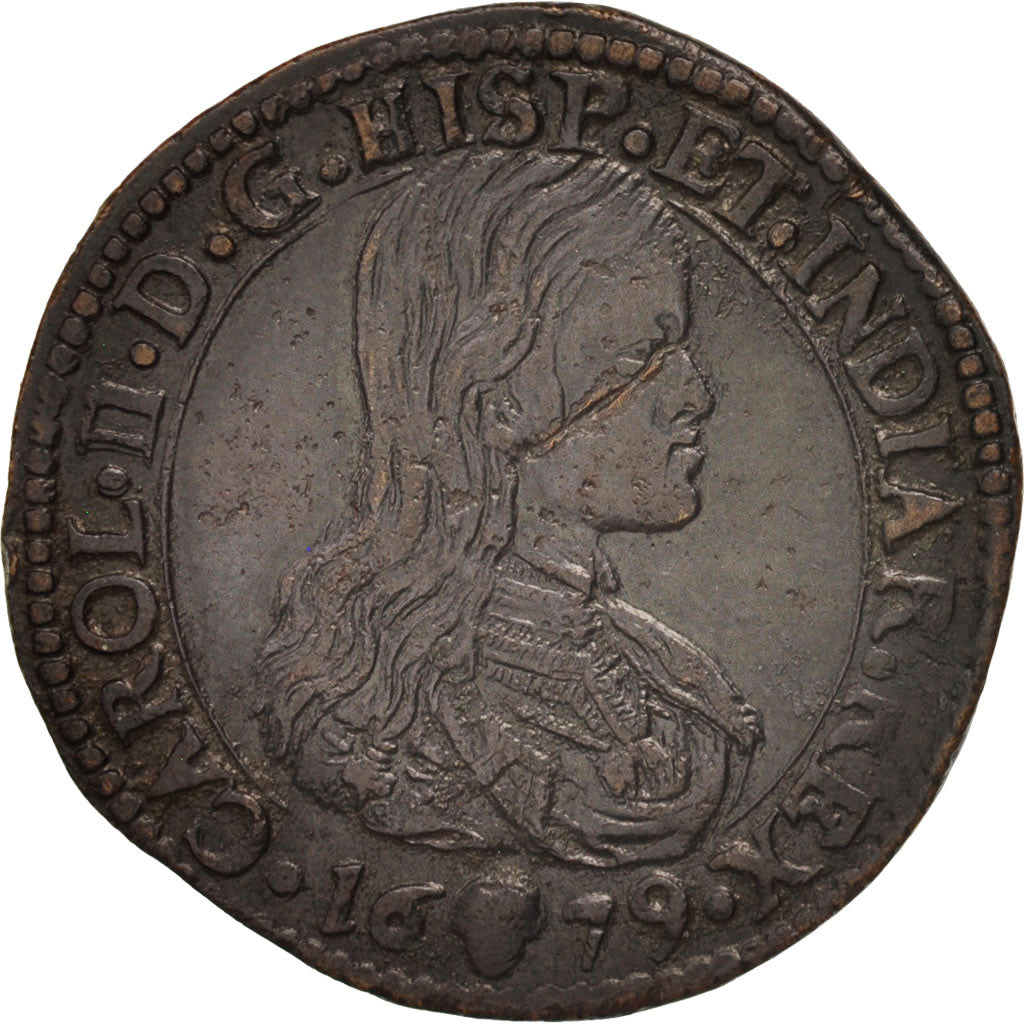 Netherlands, Token, Spanish Netherlands, Charles II, Bruxelles, Bureau des