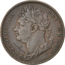 GREAT BRITAIN, Farthing, 1821, KM #677, EF(40-45), Copper, 4.52