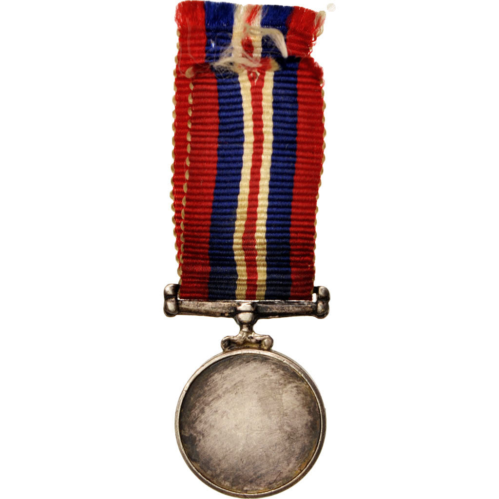 Regno Unito, War Medal, Miniature, Medal, 1945, Eccellente qualità, Argento, 18