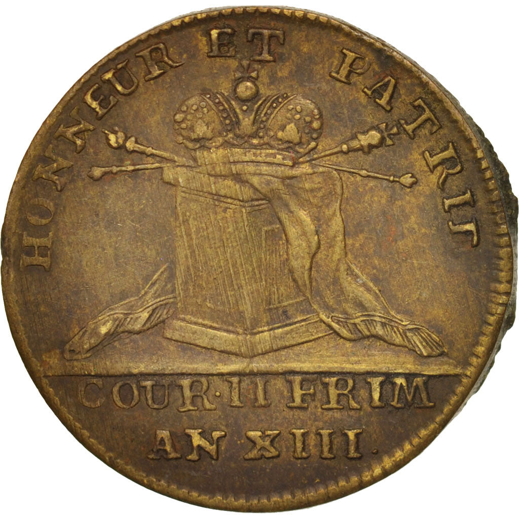 France, Token, Napoléon Ier, Honneur et Patrie, 1805, AU(50-53), Brass, 24