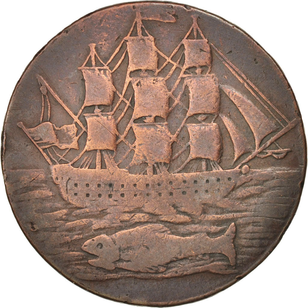 Great Britain, Token, Trades, Hampshire, Halfpenny, 1796, VF(20-25), Copper, 30