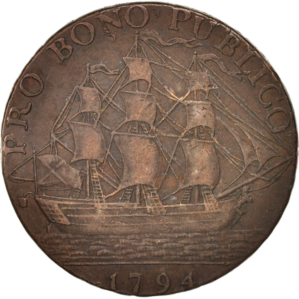Great Britain, Token, John Jordan’s Gosport, Hampshire, halfpenny, 1794
