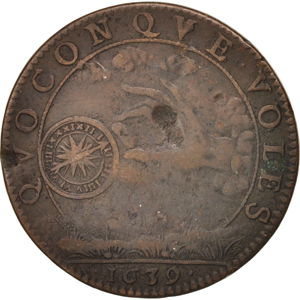 France, Token, Royal, Richelieu, Parties et revenues casuels, 1639, VF(20-25)