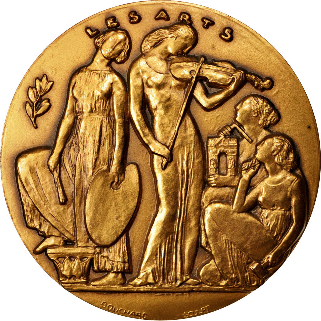 Francia, Medal, Ville d'Asfeld, Les Arts, Arts & Culture, Bouchard, SPL, Bronzo