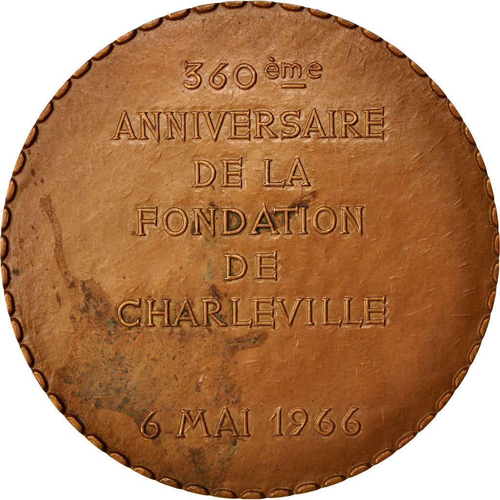 Francia, Medal, Ville de Charleville, 360eme anniversaire de la fondation de