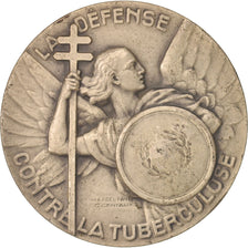 France, Medal, La défense contre la tuberculose, Medicine, Contaux, AU(50-53)