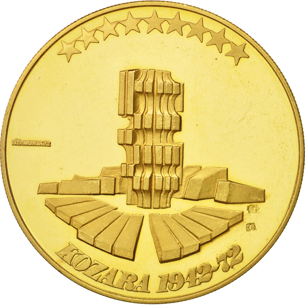 Yougoslavie, Medal, Kozara, Politics, Society, War, 1972, SPL+, Or