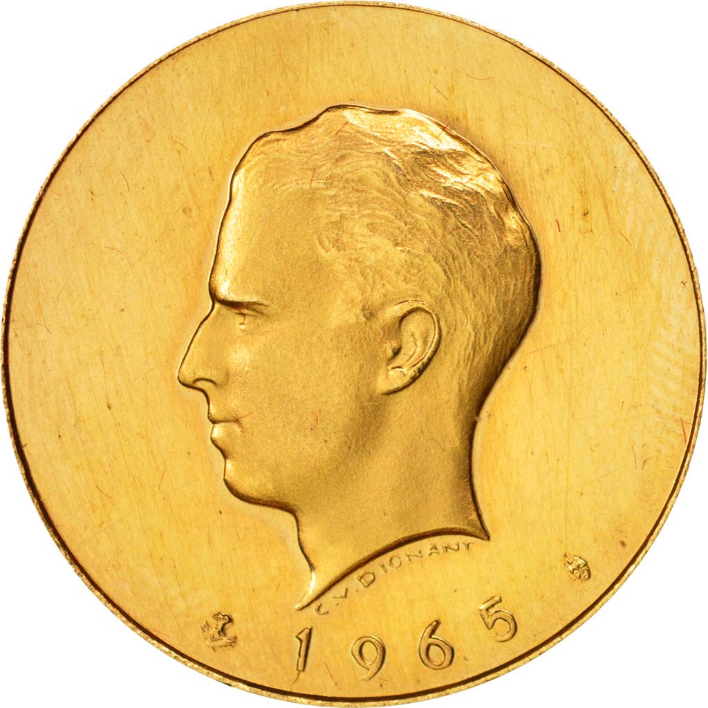 Belgium, Medal, Millenium of Minting in Brussels, History, 1965, MS(63), Gold