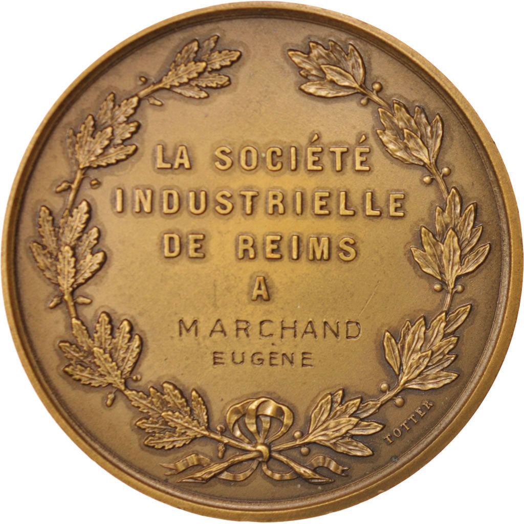 France, Medal, La Société Industrielle de Reims, Business & industry, XXth