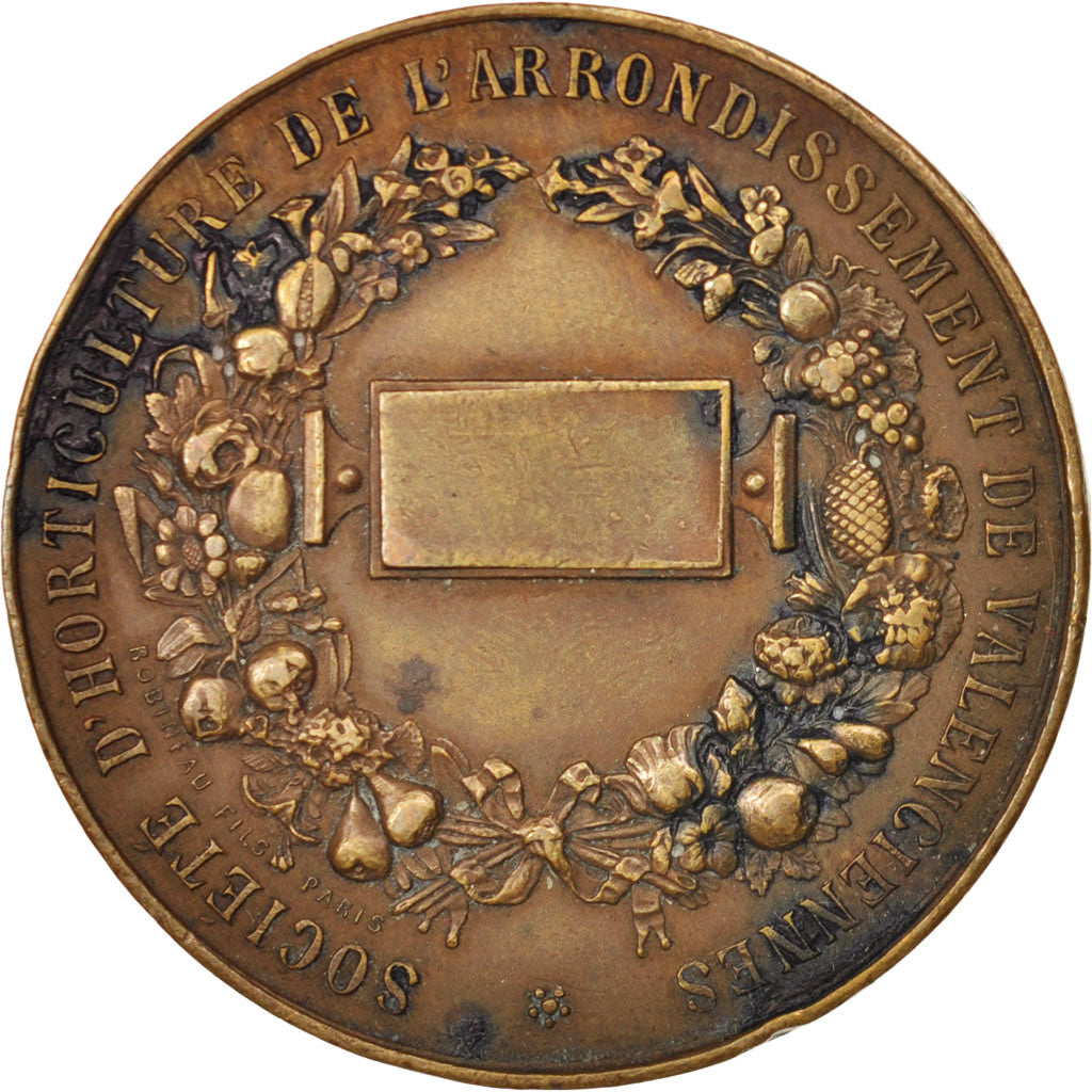 France, Medal, Société d'Horticulture de l'arrondissement de Valenciennes