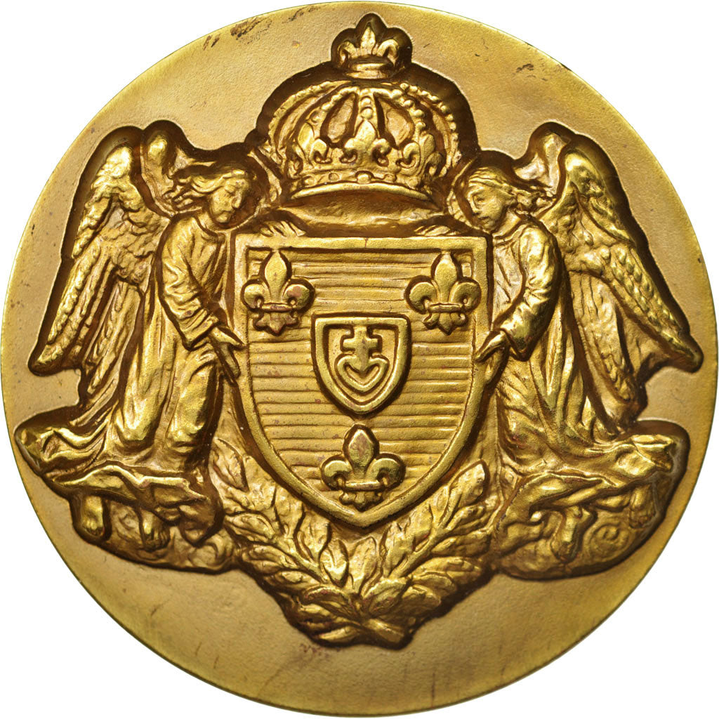France, Medal, Monarchie Française, Dieu et le Roi, History, MS(63), Bronze, 49