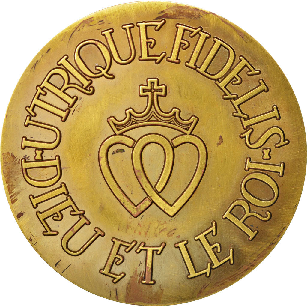France, Medal, Monarchie Française, Dieu et le Roi, History, MS(63), Bronze, 49