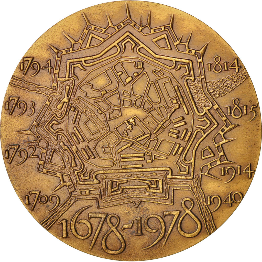 France, Medal, Maubeuge, History, 1978, AU(55-58), Bronze