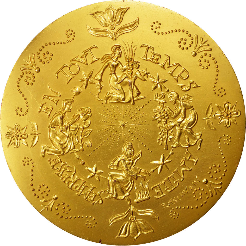Francja, Medal, Saint Sylvestre, Sztuka i Kultura, 1970, AU(55-58), Miedź