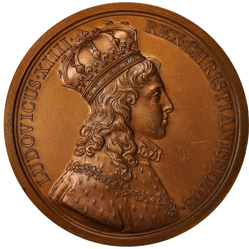 France, Medal, VIlle de Reims, Sacre de Louis XIV, History, 1988, Molart