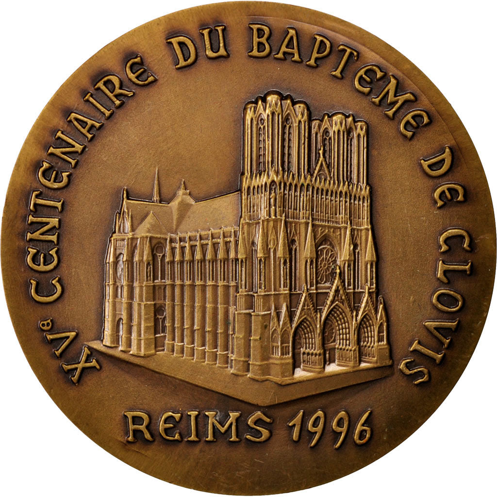 France, Medal, Ville de Reims, XVe Centenaire du baptême de Clovis, History