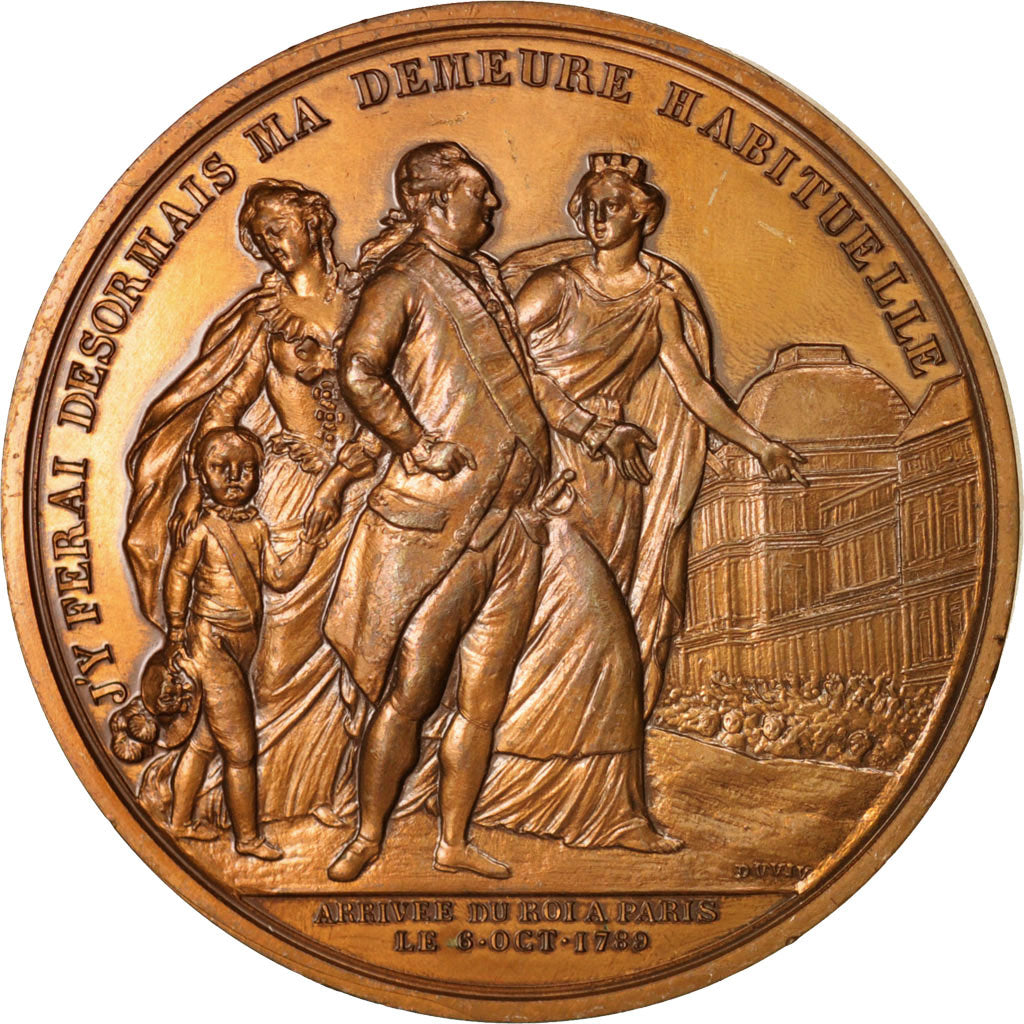 France, Medal, Ville de Paris, Louis XVI, Arrivée du Roi, History, 1989