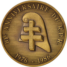 France, Medal, 10e Anniversaire du R.P.R., Politics, Society, War, 1986, MS(63)
