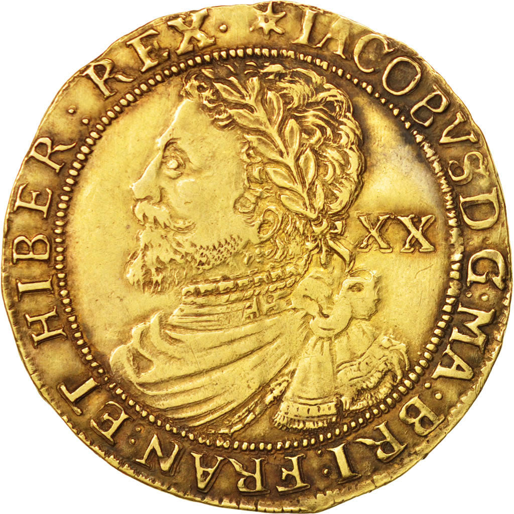 Great Britain, James I, Laurel, 1619, London, AU(50-53), Gold, KM:72