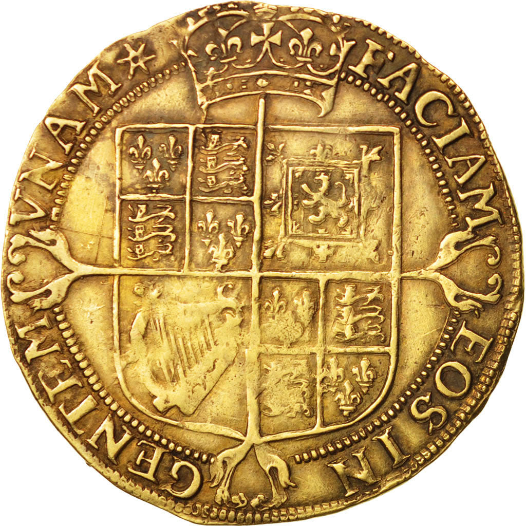 Great Britain, James I, Laurel, 1619, London, AU(50-53), Gold, KM:72
