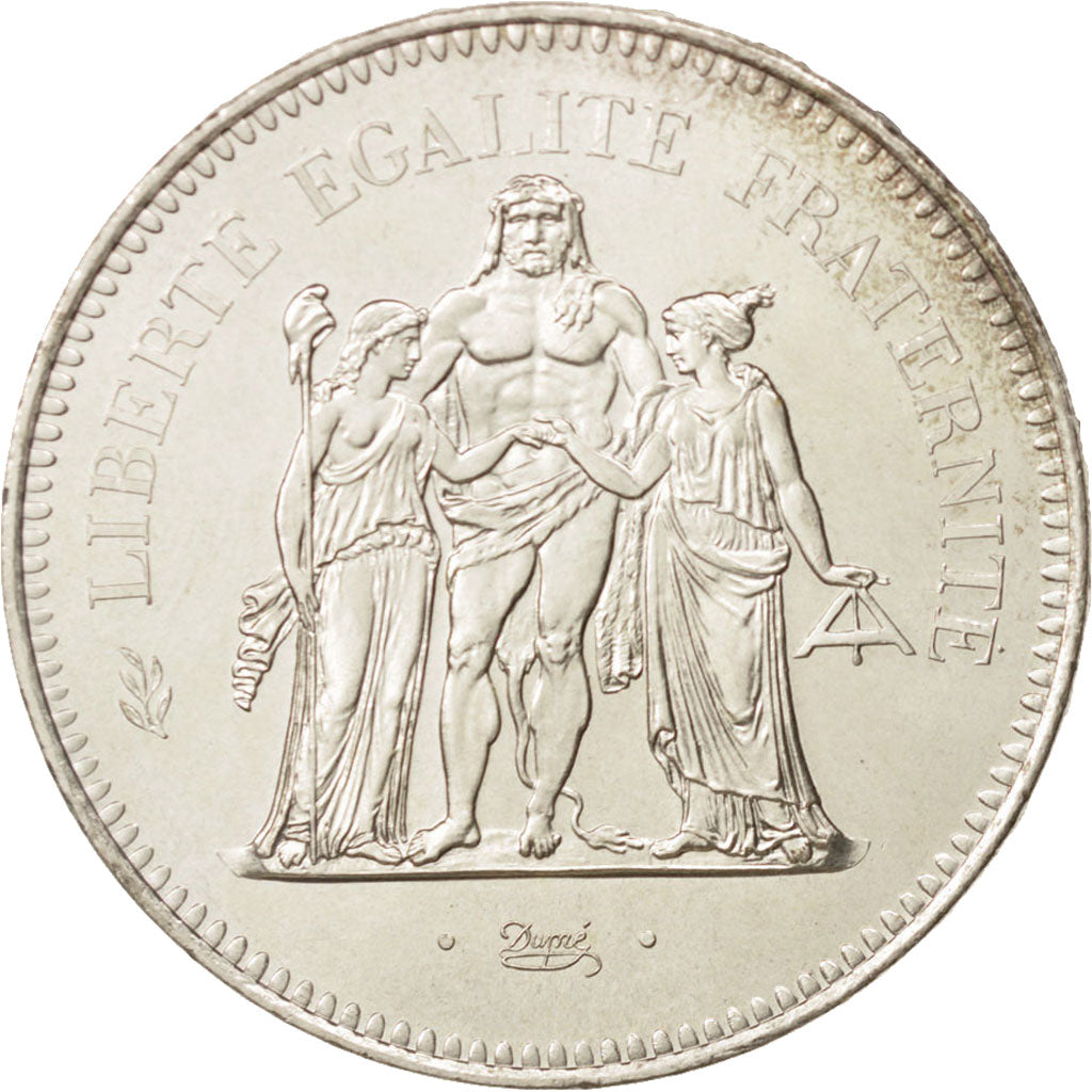 Coin, France, Hercule, 50 Francs, 1975, Paris, AU(55-58), Silver, KM:941.1