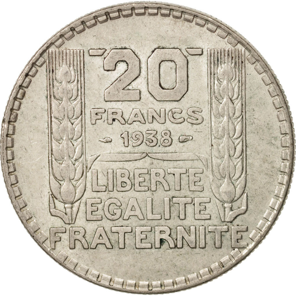 Frankreich, Turin, 20 Francs, 1938, Paris, AU(50-53), Silber, KM:879,Gadoury 852