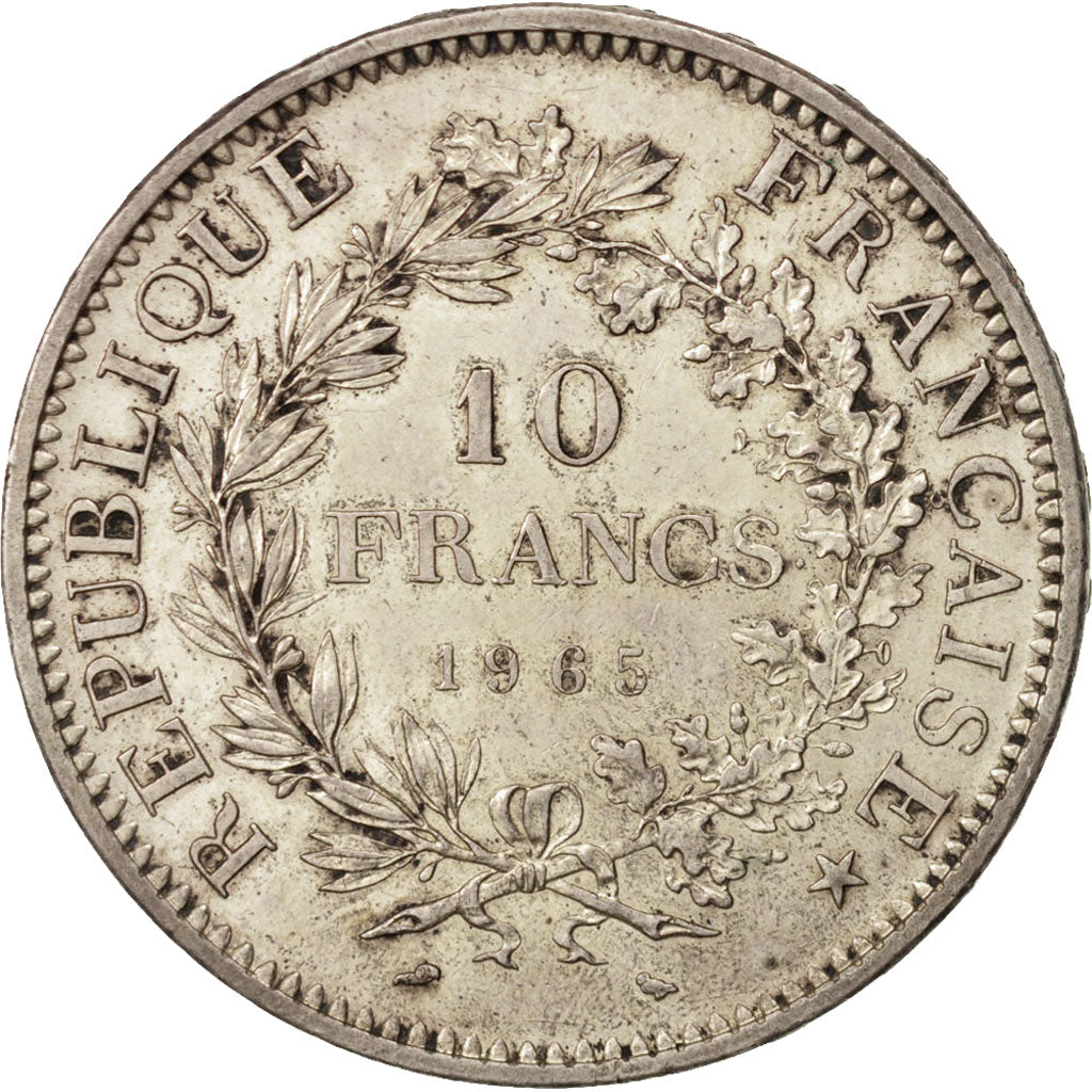 Coin, France, Hercule, 10 Francs, 1965, Paris, AU(50-53), Silver, KM:932