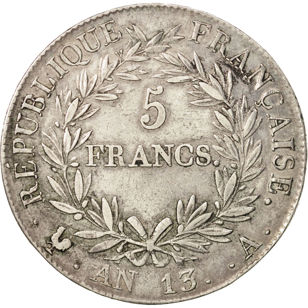 Francia, Napoléon I, 5 Francs, 1804, Paris, BB, Argento, KM:662.1, Gadoury:580