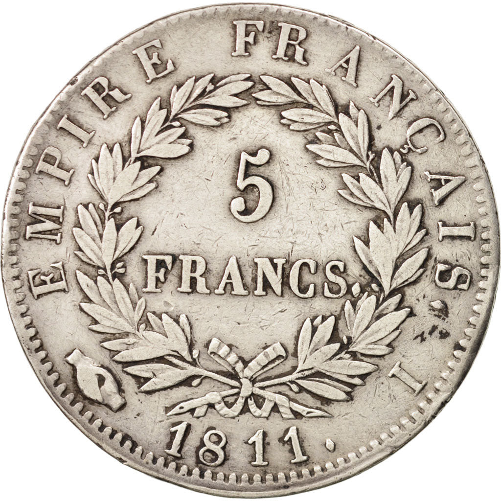 France, Napoléon I, 5 Francs, 1811, Limoges, EF(40-45), Silver, KM:694.7