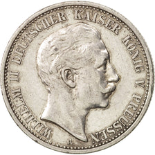 German States, PRUSSIA, Wilhelm II, 2 Mark, 1907, Berlin, EF(40-45), Silver