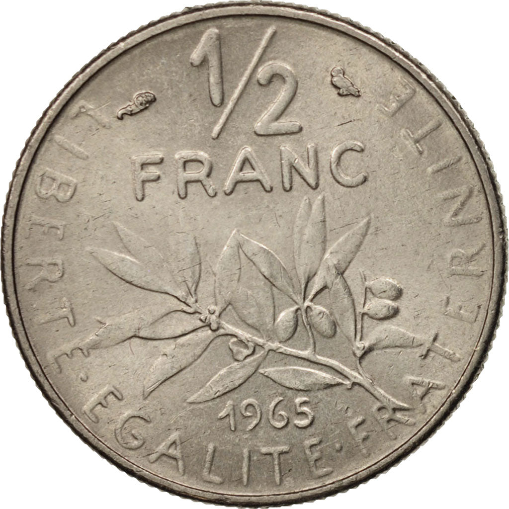 Moneta, Francia, Semeuse, 1/2 Franc, 1965, Paris, SPL-, Nichel, KM:931.1