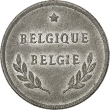 BELGIUM, 2 Francs, 2 Frank, 1944, KM #133, AU(55-58), Zinc Coated Steel, 19,...