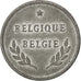 BELGIUM, 2 Francs, 2 Frank, 1944, KM #133, AU(55-58), Zinc Coated Steel, 19,...