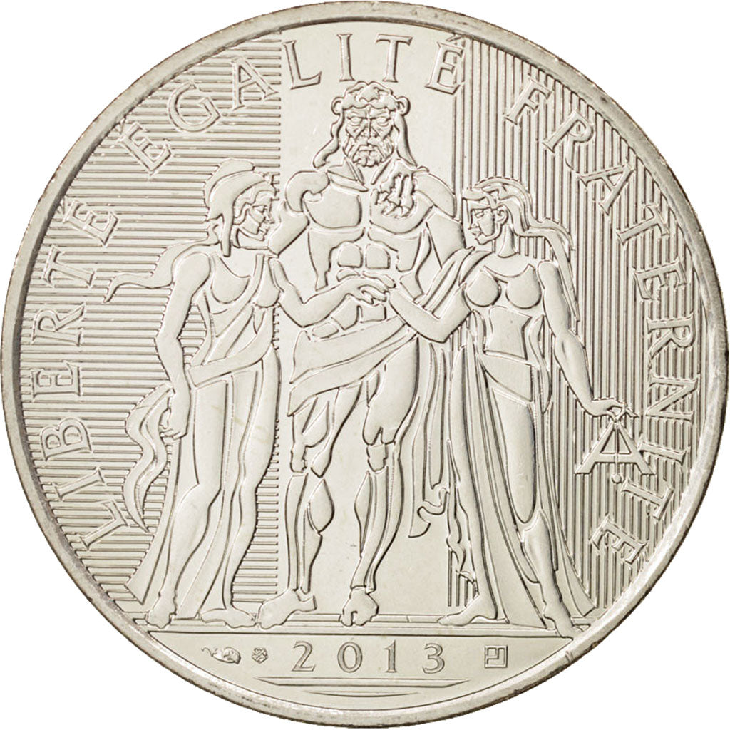 France, 10 Euro, 2013, MS(64), Silver, KM:2073