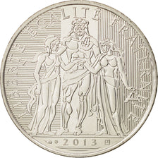 France, 10 Euro, 2013, MS(64), Silver, KM:2073