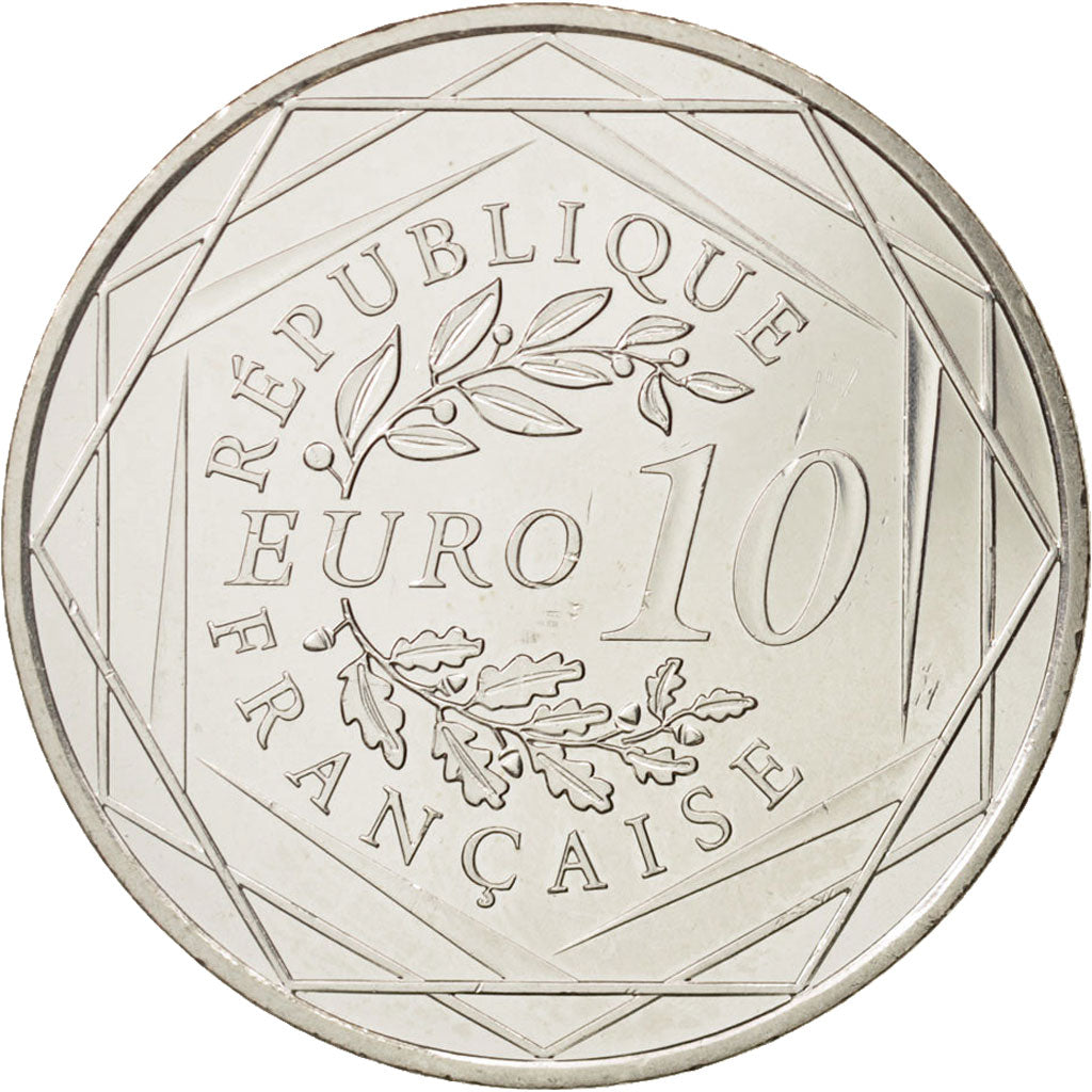 France, 10 Euro, 2012, MS(63), Silver, KM:2073