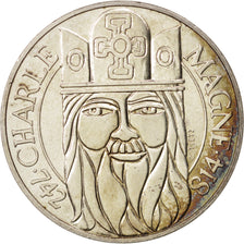 Münze, Frankreich, Charlemagne, 100 Francs, 1990, VZ, Silber, KM:982
