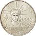 France, Statue de la Liberté, 100 Francs, 1986, AU(55-58), Silver, KM:960