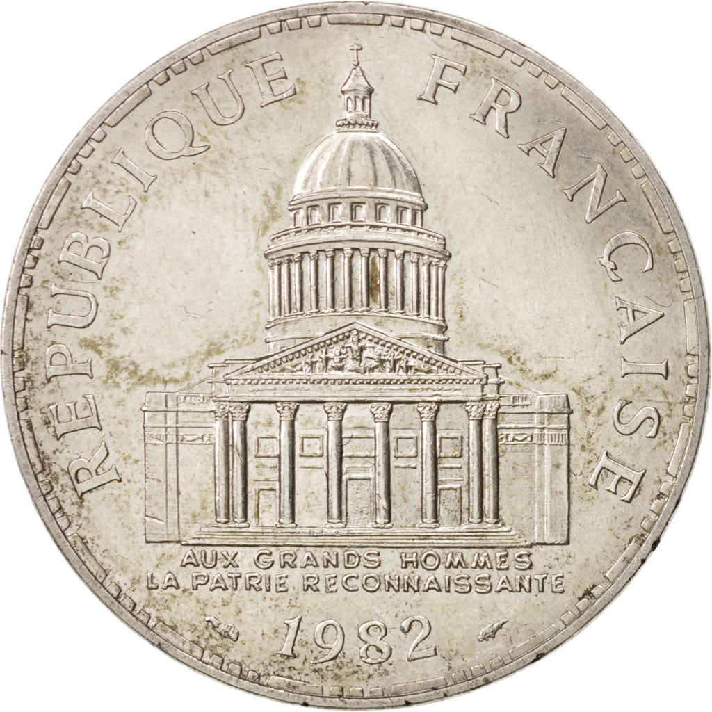 Coin, France, Panthéon, 100 Francs, 1982, Paris, AU(55-58), Silver, KM:951.1