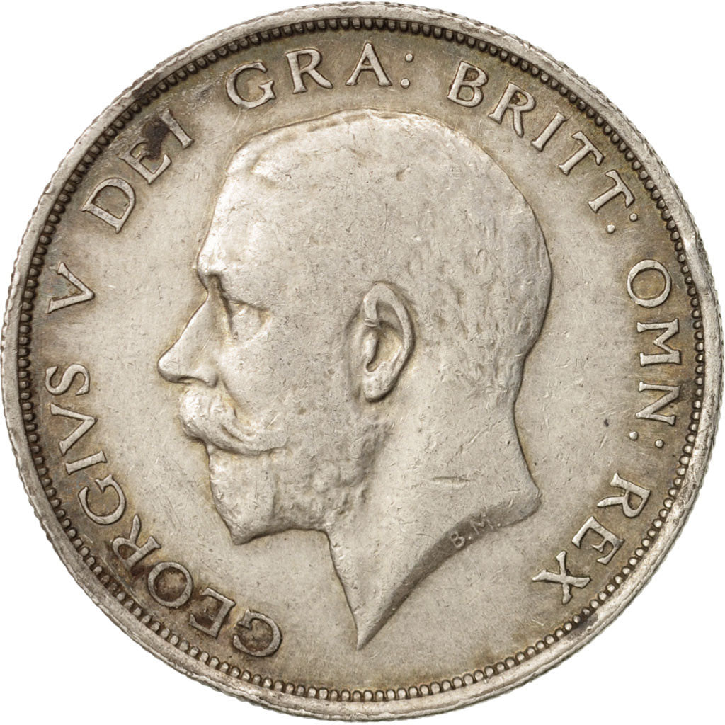 Great Britain, George V, 1/2 Crown, 1915, EF(40-45), Silver, KM:818.1