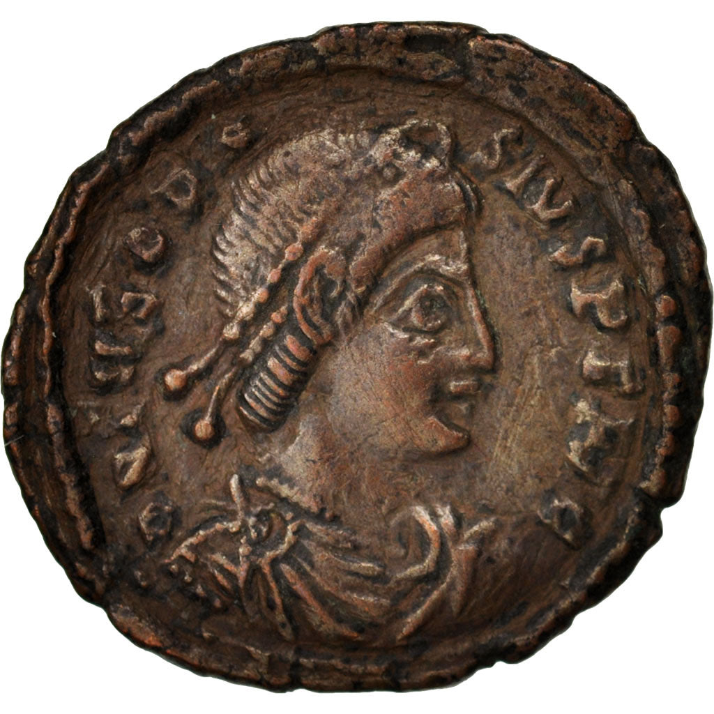 Munten, Theodosius I, Nummus, Siscia, ZF, Koper
