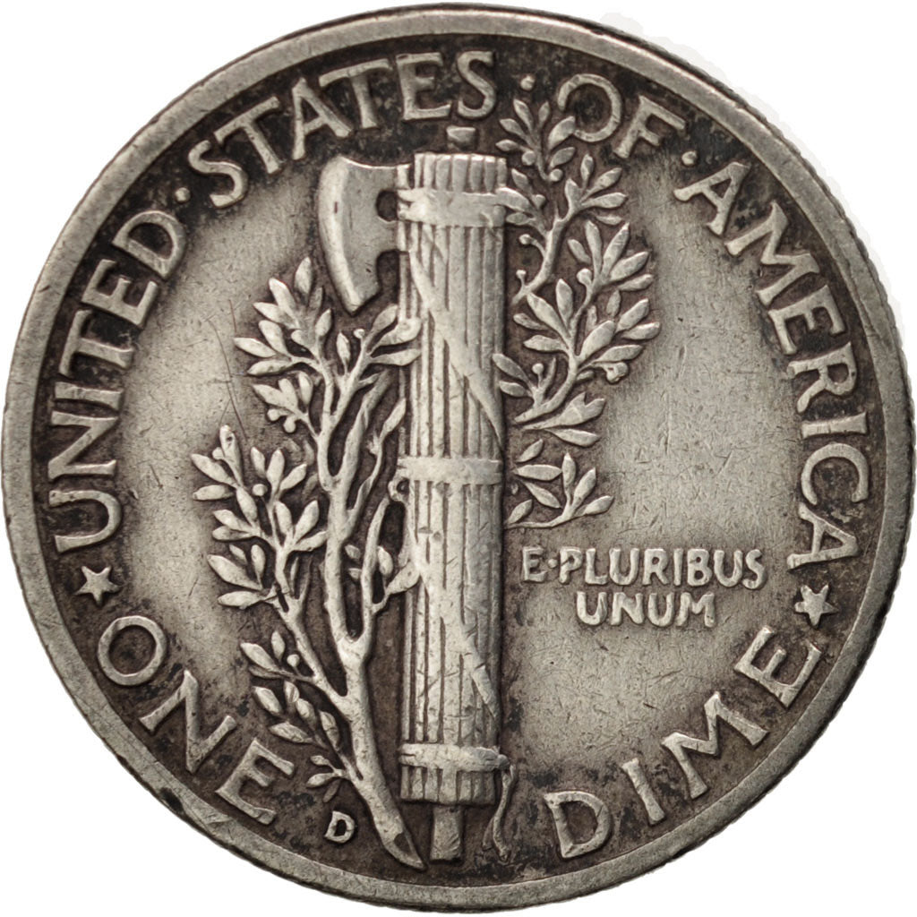 Coin, United States, Mercury Dime, Dime, 1943, U.S. Mint, Denver, EF(40-45)