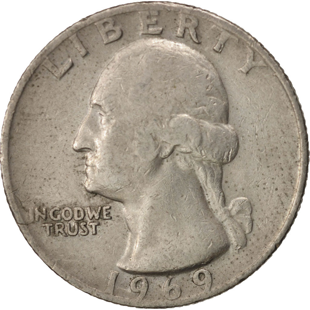 Münze, Vereinigte Staaten, Washington Quarter, Quarter, 1969, U.S. Mint