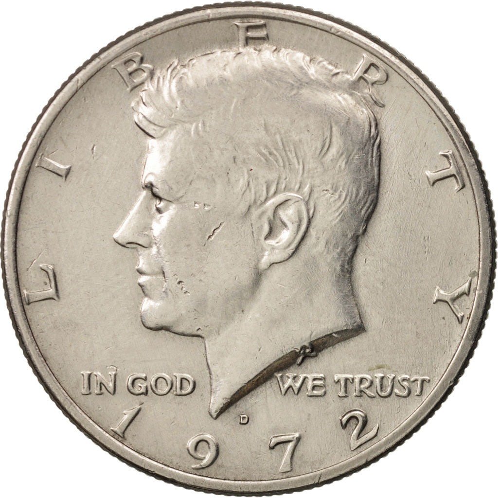 Coin, United States, Kennedy Half Dollar, Half Dollar, 1972, U.S. Mint, Denver